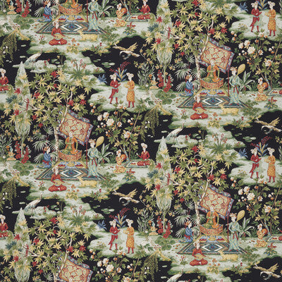 BRUNSCHWIG & FILS PRINT CHINOISERIE MULTI,BLACK,   - 8018119.8.0