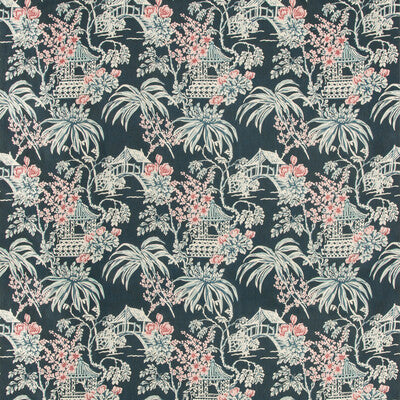 BRUNSCHWIG & FILS PRINT CHINOISERIE MULTI,DARK BLUE,PINK   - 8019138.557.0