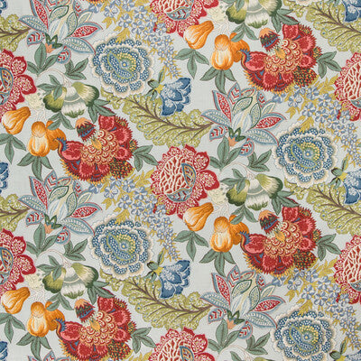 BRUNSCHWIG & FILS PRINT JACOBEANS MULTI,TURQUOISE,PINK   - 8020101.1337.0