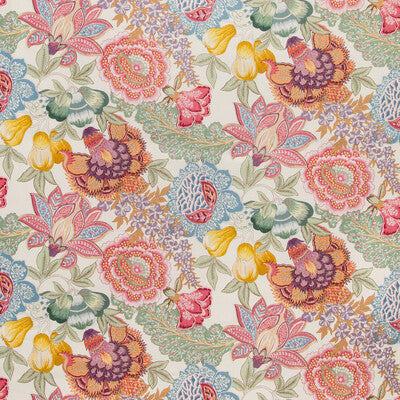 BRUNSCHWIG & FILS PRINT JACOBEANS MULTI,PINK,LIGHT BLUE   - 8020101.734.0