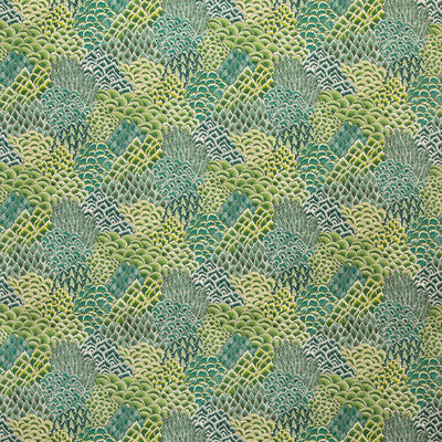 BRUNSCHWIG & FILS PRINT FLAMESTITCH GREEN,GREEN,   - 8020104.33.0