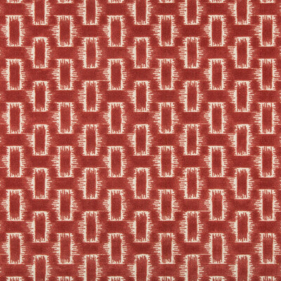 BRUNSCHWIG & FILS VELVET GEOMETRIC PINK,CORAL,RED   - 8020116.19.0