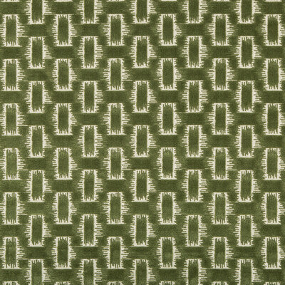 BRUNSCHWIG & FILS VELVET GEOMETRIC GREEN,OLIVE GREEN,   - 8020116.3.0