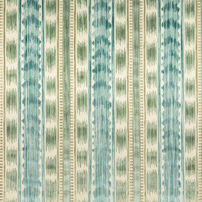 BRUNSCHWIG & FILS VELVET STRIPES TURQUOISE,TURQUOISE,   - 8020117.133.0