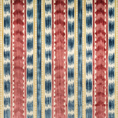 BRUNSCHWIG & FILS VELVET STRIPES MULTI,RED,BLUE   - 8020117.195.0