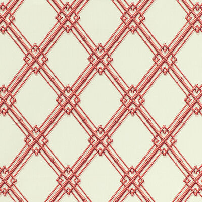 BRUNSCHWIG & FILS PRINT LATTICE/SCROLLWORK RED,RED,   - 8020127.19.0