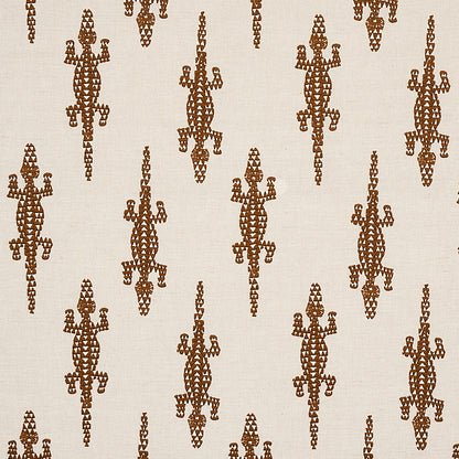 SCHUMACHER FABRIC  COPACABANA BARACOA EMBROIDERY   BROWN   - 80201