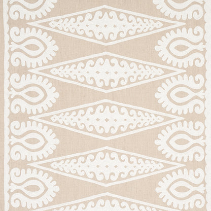 Ivory embroidery on natural fabric 80211