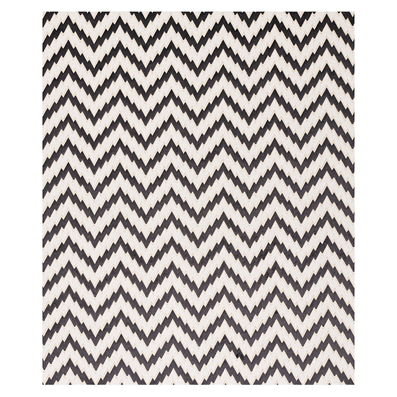 SCHUMACHER FABRIC  CUT & PATTERNED VELVETS FLORENTINE CHEVRON VELVET   BLACK   - 80220