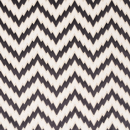 SCHUMACHER FABRIC  CUT & PATTERNED VELVETS FLORENTINE CHEVRON VELVET   BLACK   - 80220