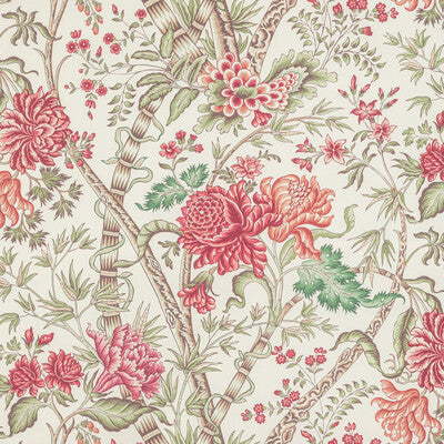 BRUNSCHWIG & FILS PRINT JACOBEANS GREEN,PINK,   - 8022100.73.0