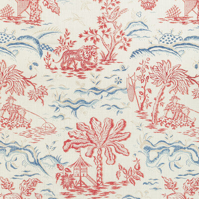 BRUNSCHWIG & FILS PRINT TOILE MULTI,RED,BLUE   - 8022101.195.0