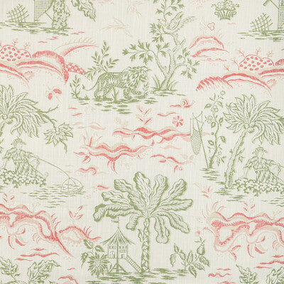 BRUNSCHWIG & FILS PRINT TOILE PINK,GREEN,   - 8022101.317.0