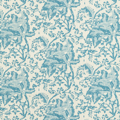 BRUNSCHWIG & FILS PRINT BOTANICAL & FLORAL TURQUOISE,TURQUOISE,   - 8022102.1313.0