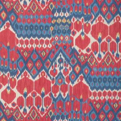 BRUNSCHWIG & FILS PRINT IKAT/SOUTHWEST/KILIMS BLUE,RED,RED   - 8022104.195.0