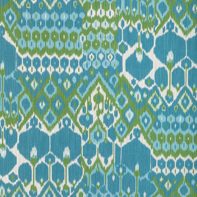 BRUNSCHWIG & FILS PRINT IKAT/SOUTHWEST/KILIMS TURQUOISE,GREEN,   - 8022104.353.0