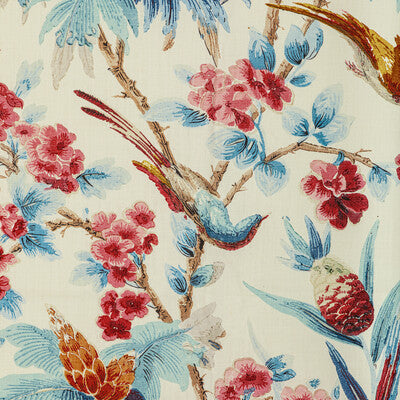 BRUNSCHWIG & FILS PRINT BOTANICAL & FLORAL RED,BLUE,TEAL   - 8022120.1319.0