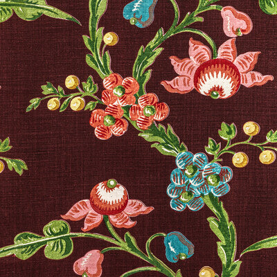 BRUNSCHWIG & FILS PRINT BOTANICAL & FLORAL BURGUNDY/RED,,   - 8022121.909.0