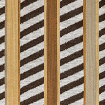 BRUNSCHWIG & FILS  STRIPES ESPRESSO,GOLD,IVORY   - 8022133.84.0