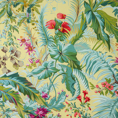 BRUNSCHWIG & FILS PRINT TROPICAL YELLOW,LIGHT BLUE,RED   - 8022136.314.0