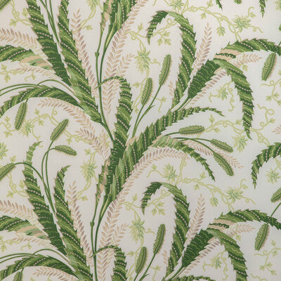 BRUNSCHWIG & FILS PRINT BOTANICAL & FLORAL WHITE,EMERALD,GREEN   - 8023101.3.0