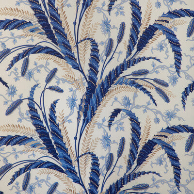 BRUNSCHWIG & FILS PRINT BOTANICAL & FLORAL WHITE,INDIGO,BEIGE   - 8023101.5.0