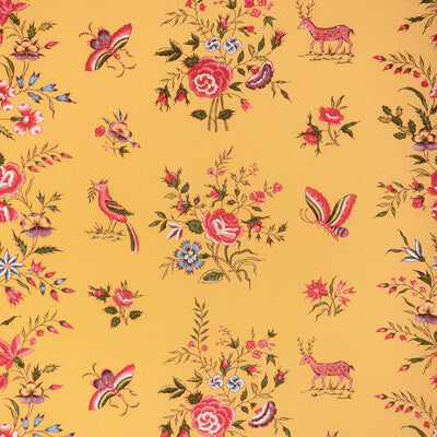 BRUNSCHWIG & FILS PRINT FLORA & FAUNA YELLOW,RED,GREEN   - 8023103.940.0