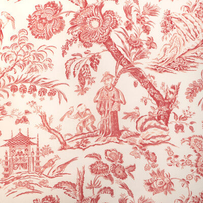 BRUNSCHWIG & FILS PRINT TOILE WHITE,RED,   - 8023104.19.0