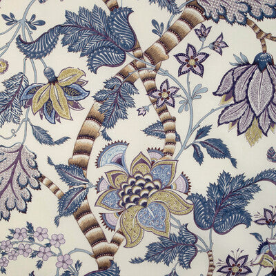 BRUNSCHWIG & FILS PRINT BOTANICAL & FLORAL WHITE,GOLD,BLUE   - 8023105.54.0