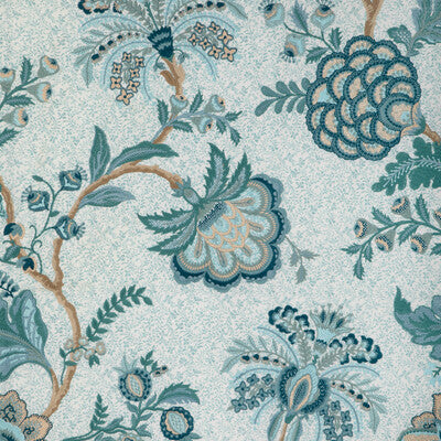 BRUNSCHWIG & FILS PRINT BOTANICAL & FLORAL TEAL,BLUE,BLUE   - 8023118.535.0