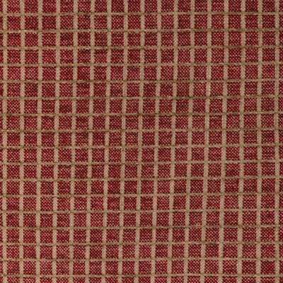 BRUNSCHWIG & FILS CHENILLE PLAID / CHECK RED,BROWN,RED   - 8023155.916.0