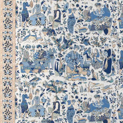 BRUNSCHWIG & FILS PRINT TOILE BLUE,WHITE,BEIGE   - 8024100.516.0