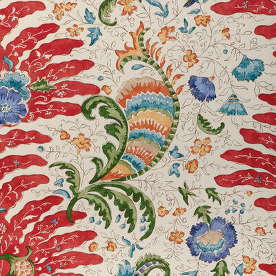 BRUNSCHWIG & FILS PRINT BOTANICAL & FLORAL RED,GREEN,BLUE   - 8024105.913.0