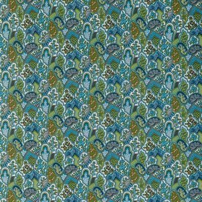 BRUNSCHWIG & FILS PRINT GLOBAL TEAL,GREEN,BLUE   - 8024108.353.0