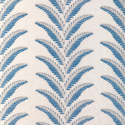 BRUNSCHWIG & FILS EMBROIDERY BOTANICAL & FLORAL WHITE,BLUE,BLUE   - 8024109.51.0