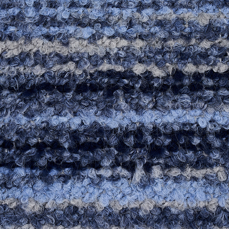 SCHUMACHER FABRIC  WORLD VIEW BENSLEY BOUCLE   BLUE   - 80250