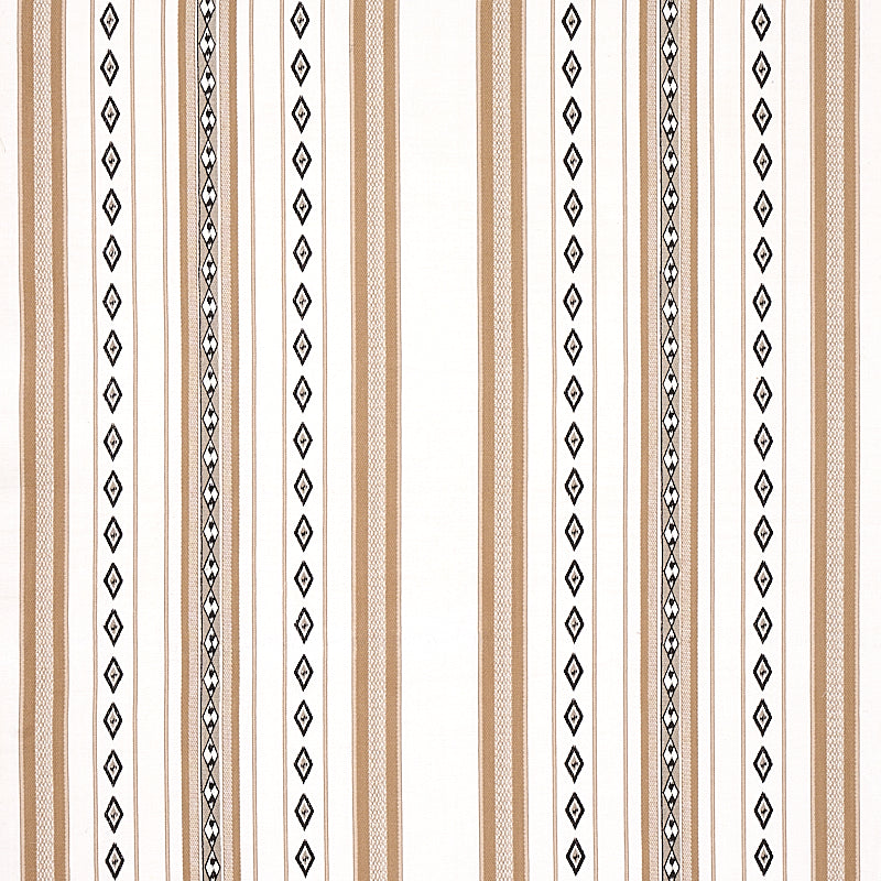 Neutral stripe pattern woven fabric.