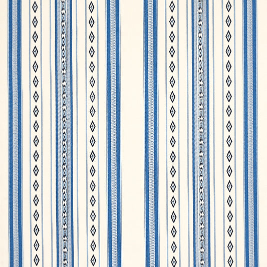 SCHUMACHER  WORLD VIEW II DAKOTA STRIPE PATTERN WOVENS PATTERN WOVENS BLUE   - 80271
