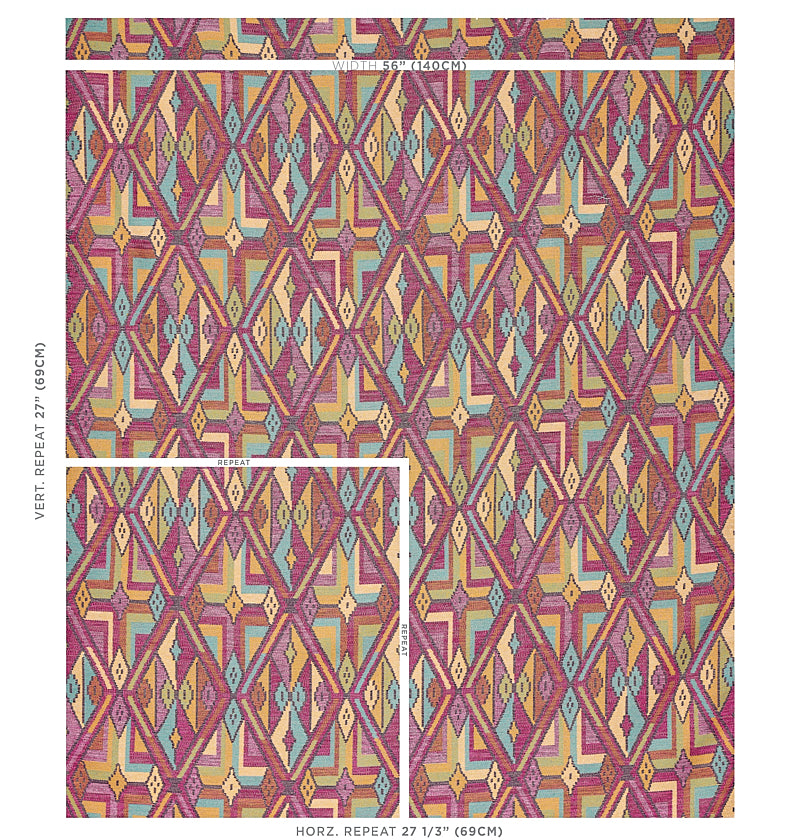 SCHUMACHER  BOHEMIA KUZMA PATTERN WOVENS PATTERN WOVENS MAGENTA   - 80280