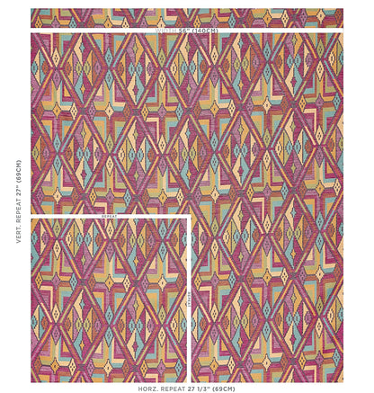 SCHUMACHER  BOHEMIA KUZMA PATTERN WOVENS PATTERN WOVENS MAGENTA   - 80280
