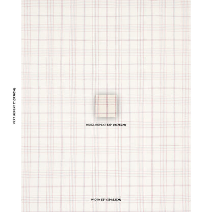 SCHUMACHER  NEW TRADITIONAL NILS PLAID LINEN PATTERN WOVEN PATTERN WOVEN RED   - 80300