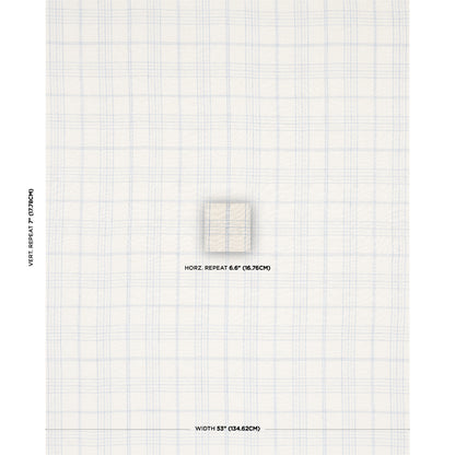 SCHUMACHER  NEW TRADITIONAL NILS PLAID LINEN PATTERN WOVEN PATTERN WOVEN BLUE   - 80301