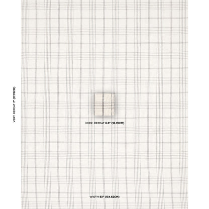 SCHUMACHER FABRIC  NEW TRADITIONAL NILS PLAID LINEN   CHARCOAL   - 80302