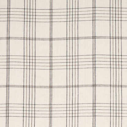 SCHUMACHER FABRIC  NEW TRADITIONAL NILS PLAID LINEN   CHARCOAL   - 80302