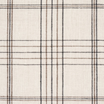 SCHUMACHER FABRIC  NEW TRADITIONAL NILS PLAID LINEN   CHARCOAL   - 80302