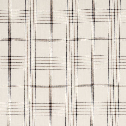 SCHUMACHER FABRIC  NEW TRADITIONAL NILS PLAID LINEN   CHARCOAL   - 80302