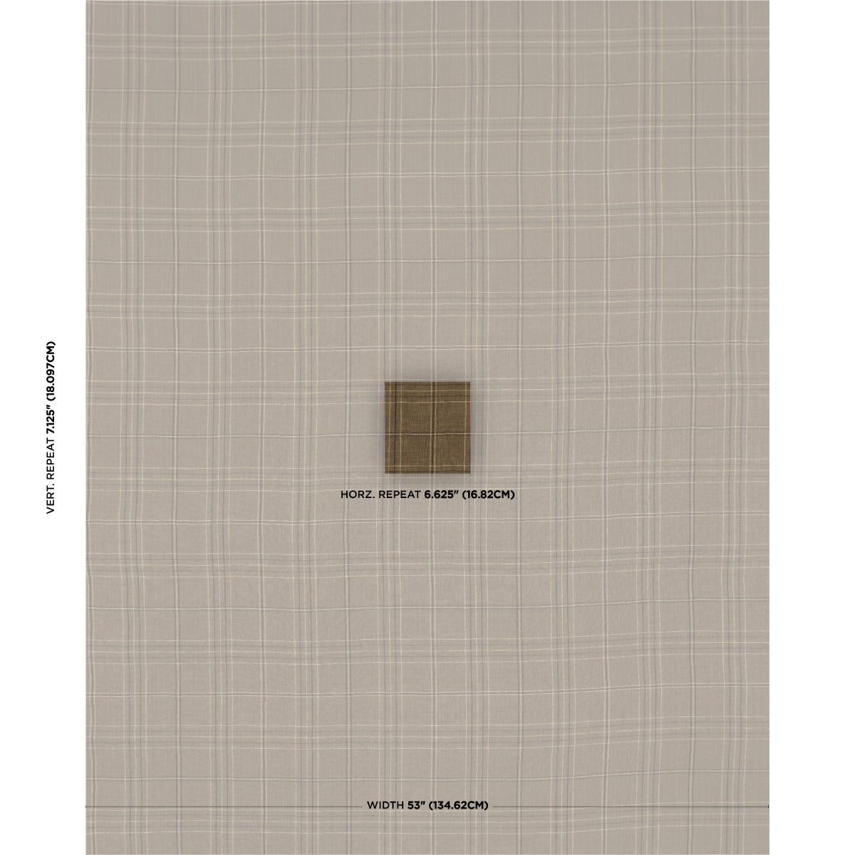 SCHUMACHER  A COUNTRY LIFE NILS PLAID LINEN WOVEN WOVEN LICHEN   - 80304