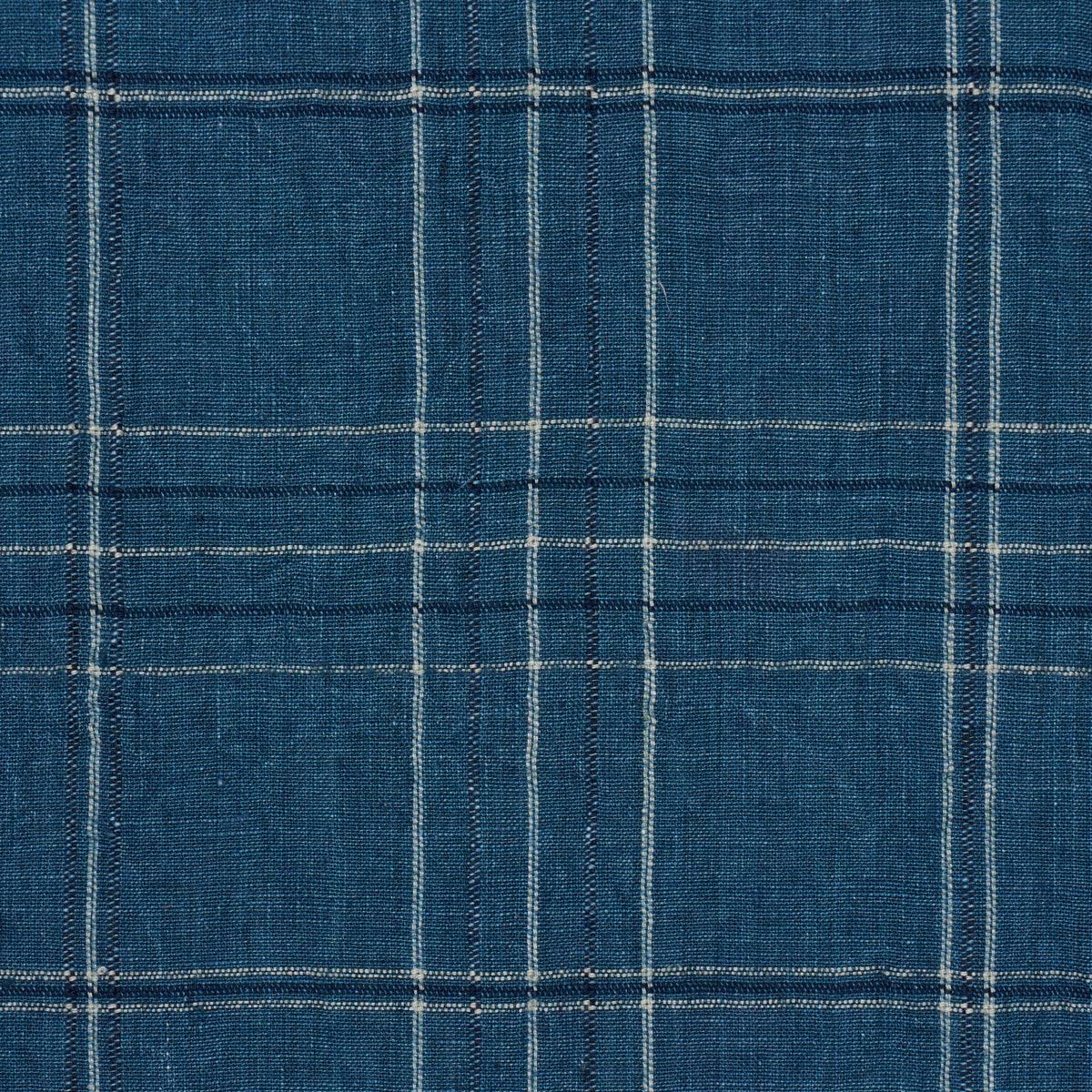SCHUMACHER  A COUNTRY LIFE NILS PLAID LINEN WOVEN WOVEN DENIM   - 80305