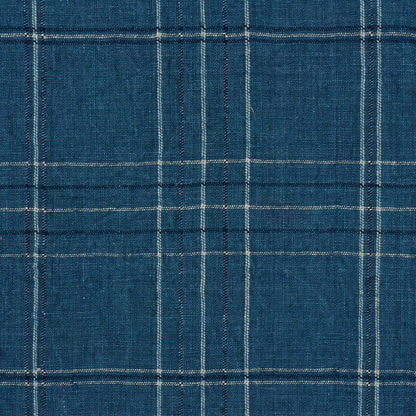 SCHUMACHER  A COUNTRY LIFE NILS PLAID LINEN WOVEN WOVEN DENIM   - 80305