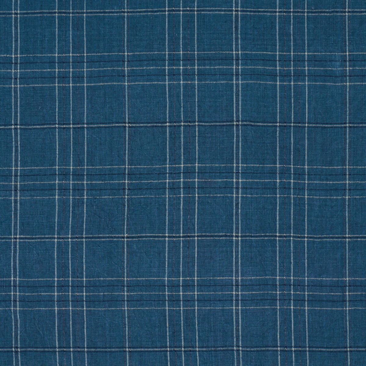 SCHUMACHER  A COUNTRY LIFE NILS PLAID LINEN WOVEN WOVEN DENIM   - 80305